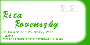 rita rovenszky business card